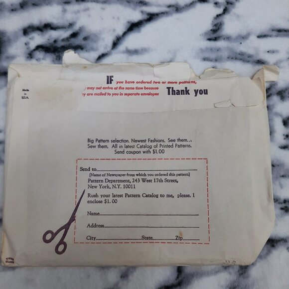 Mail Order Vintage 1960's Pattern #4848 Women's Cape Size 8 Bust 31.5 Waist 24 - Picture 8 of 9